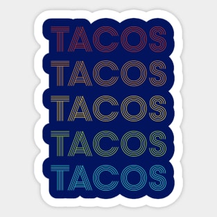 Retro Tacos Sticker